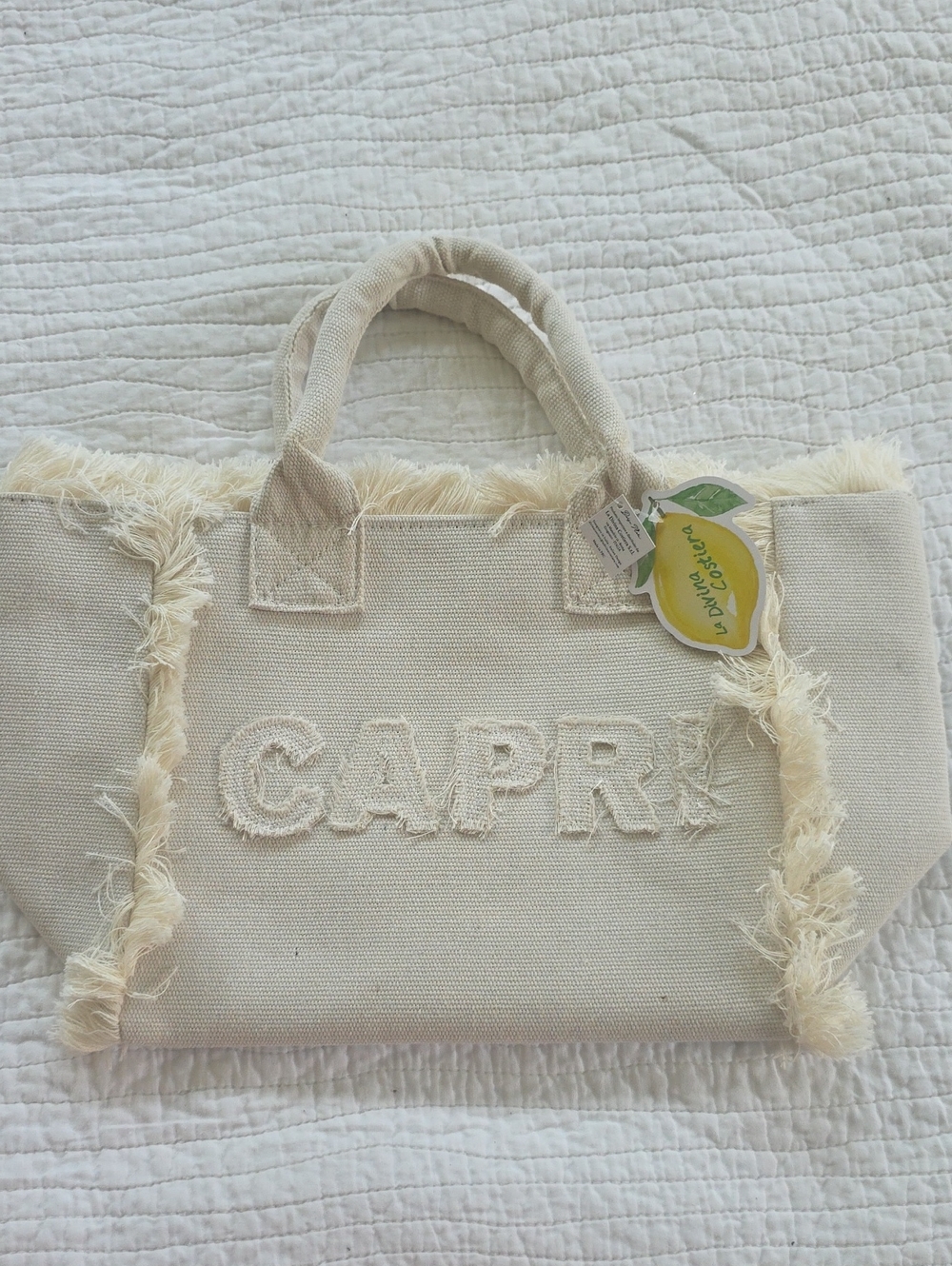 NWT Capri Canvas Fringe Bag